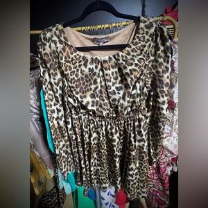 Leopard babydoll dress